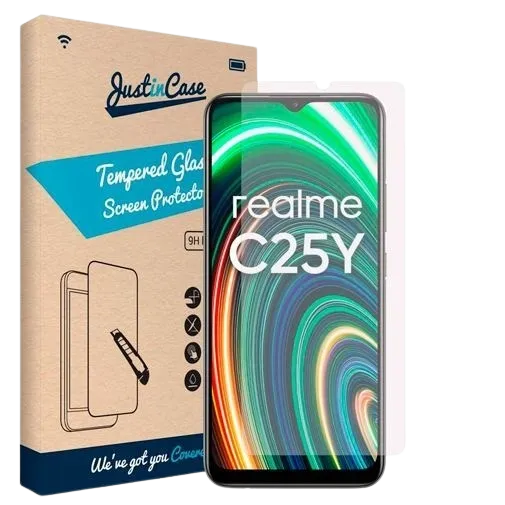 Just in Case Tempered Glass Clear Screenprotector Realme C25Y
