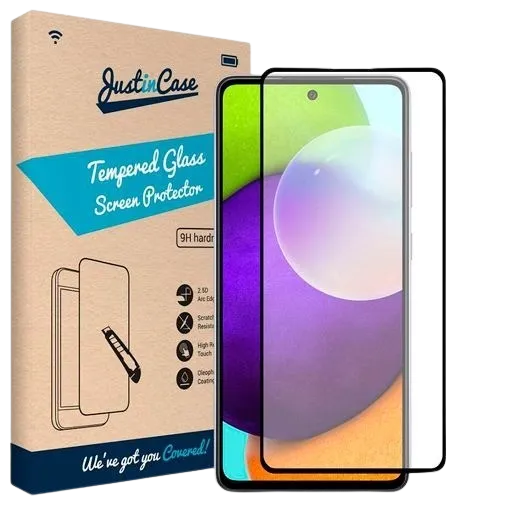 Just in Case Tempered Glass Edge To Edge Sceenprotector Black Samsung Galaxy A52/A52s