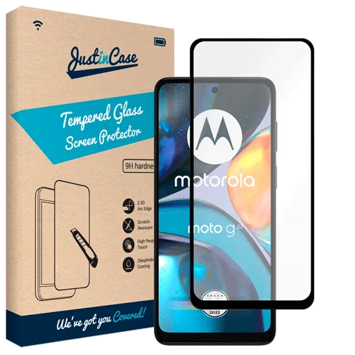 Just in Case Tempered Glass Edge To Edge Screen Protector Motorola Moto G22