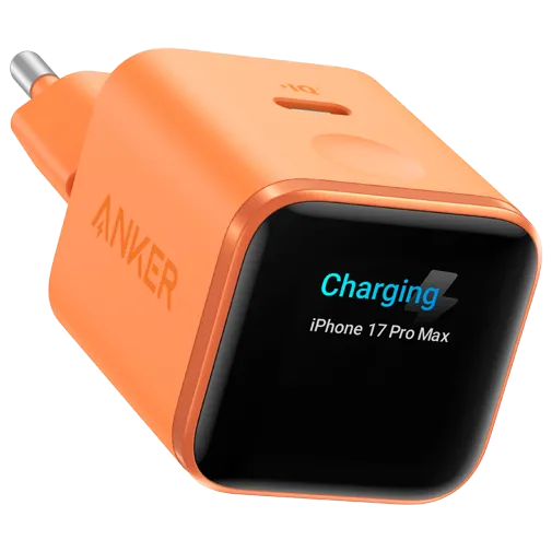 Anker Nano USB-C Fast Charger 45W with Display Orange