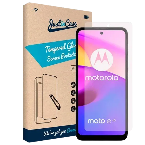 Just in Case Tempered Glass Clear Screenprotector Motorola Moto E40