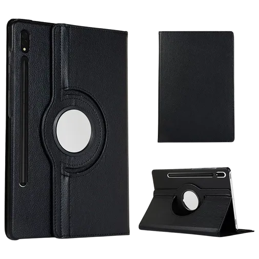 Just in Case Pu-Leather Rotating 360 Book Case Black Samsung Galaxy Tab S9+/S9 FE+/S10+