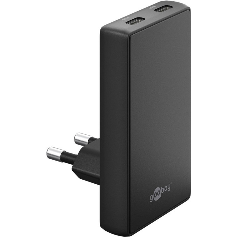 goobay USB-C PD GaN 90° dual Fast charger 75725