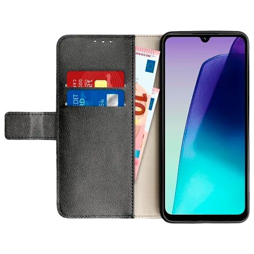Just in Case Pu-Leather Book Case Black Xiaomi Redmi 14C