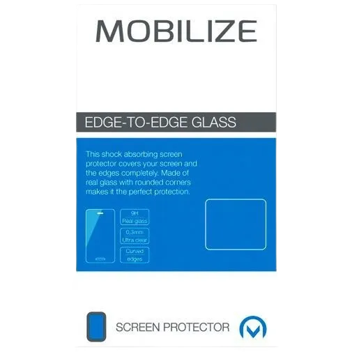 Mobilize Edge-To-Edge Glass Screen Protector Black OnePlus 8