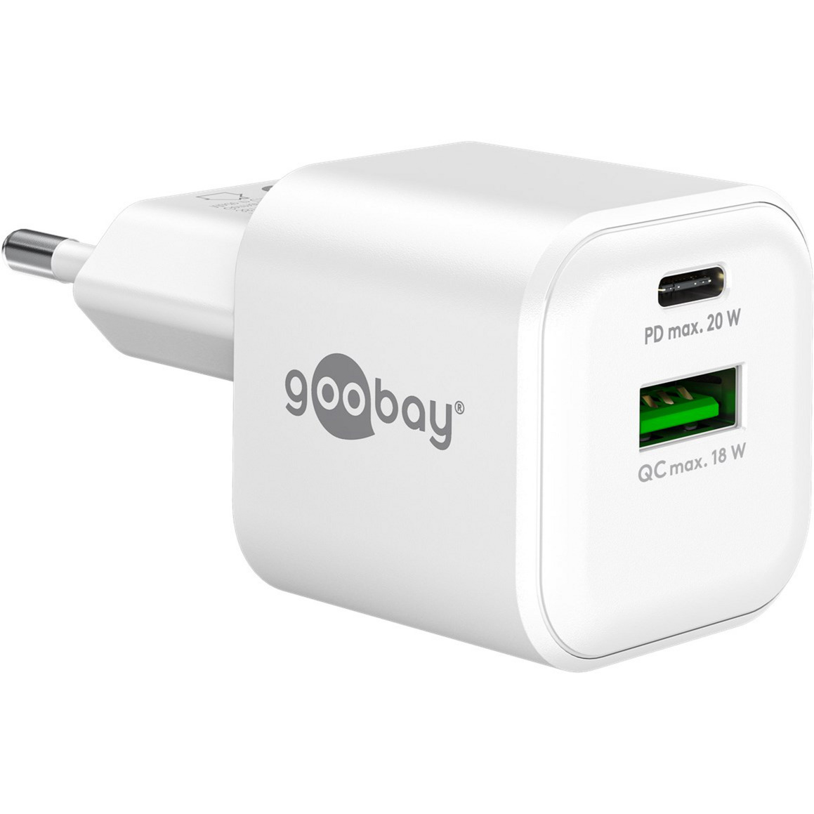 goobay 20 W USB-C PD GaN Nano Dual fast charger 79621