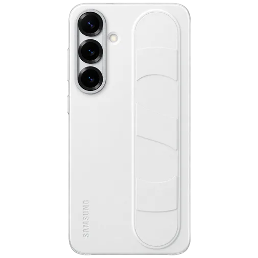 Samsung Standing Grip Silicone Back Cover White Samsung Galaxy S25+