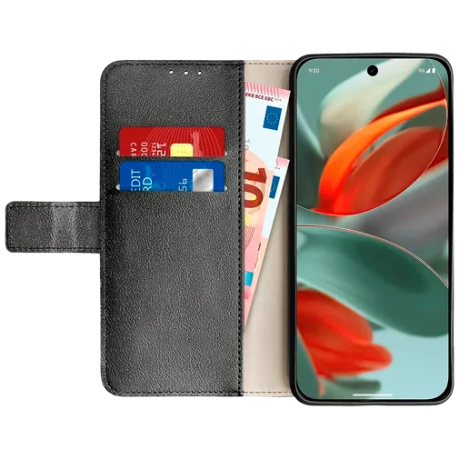 Just in Case Pu-Leather Book Case Black Google Pixel 9/9 Pro