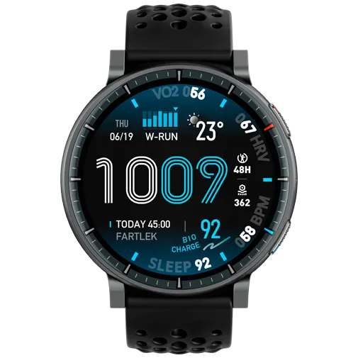 Amazfit Active Max Black (Black Silicone Strap)