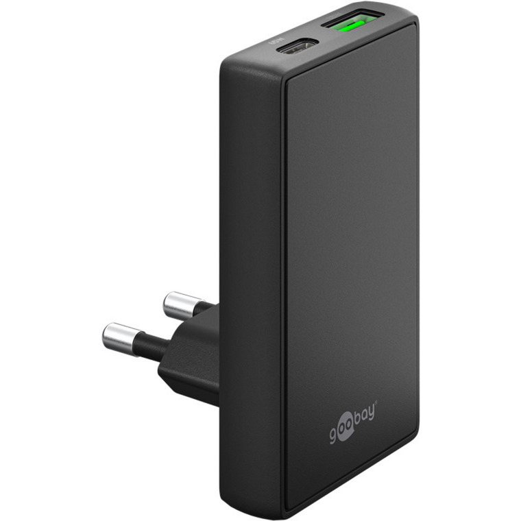goobay USB-C/A PD GaN 90° dual Fast charger 75723