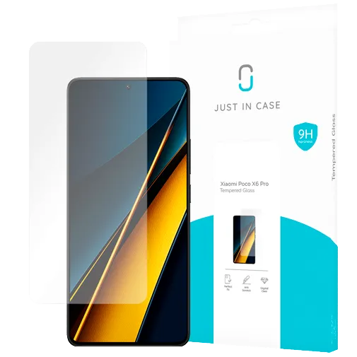 Just in Case Tempered Glass Clear Screen Protector Poco X6 Pro