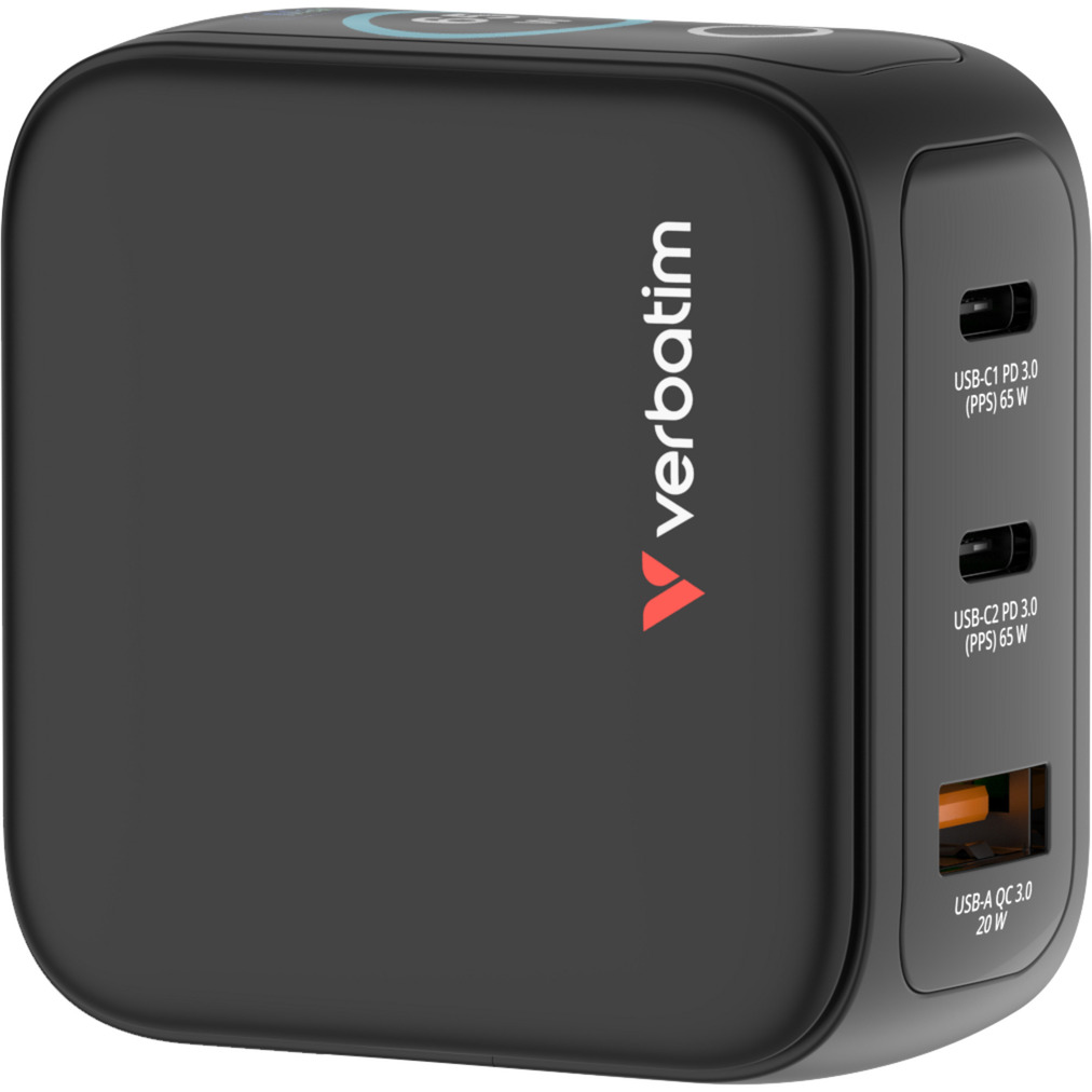 Verbatim Mini GaN with display Charger 30238