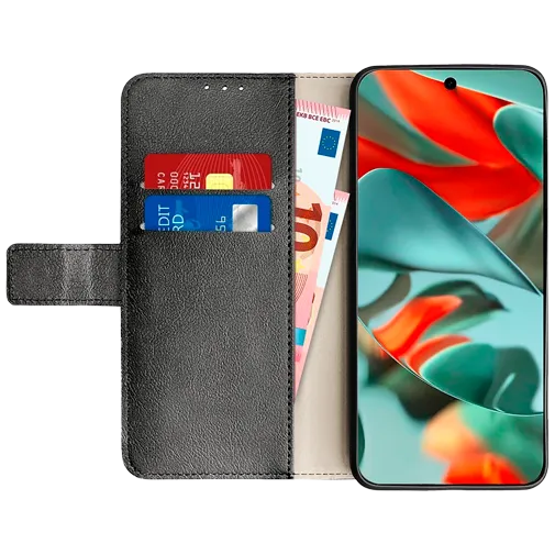 Just in Case Pu-Leather Book Case Black Google Pixel 9 Pro XL
