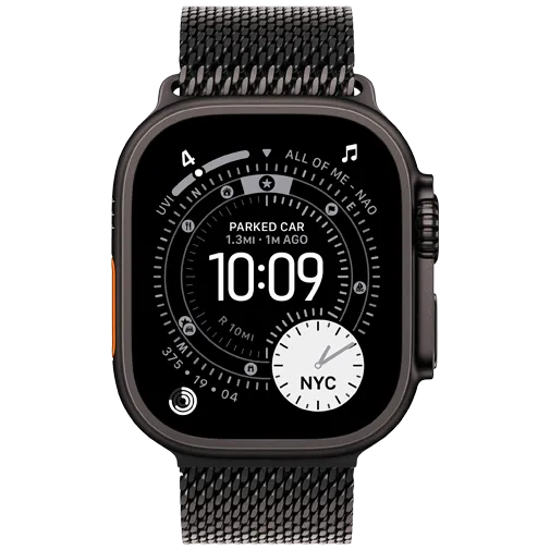 Apple Watch Ultra 3 49mm Black (Black Milanese Strap S)