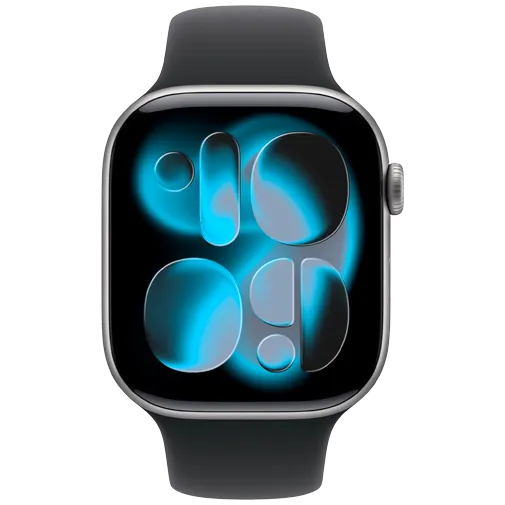 Apple Watch Series 11 46mm Grey (Black Rubber Strap M/L)