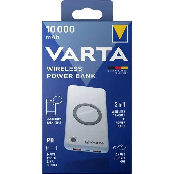 VARTA Wireless 10.000 Power bank 37 Wh 57913101111