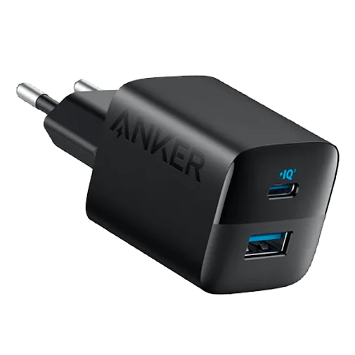Anker 323 Dual USB USB-C Fast Charger Black