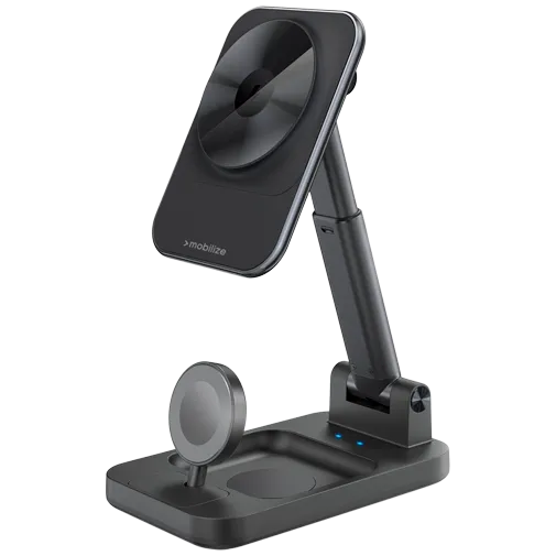 Mobilize 3-In-1 Wireless Magnetic Charger 15W Black