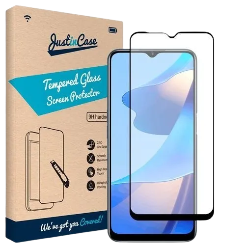 Just in Case Tempered Glass Edge to Edge Screenprotector Oppo A16/A16s