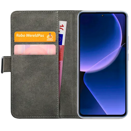 Mobilize Pu-Leather Book Case Black Xiaomi 14T