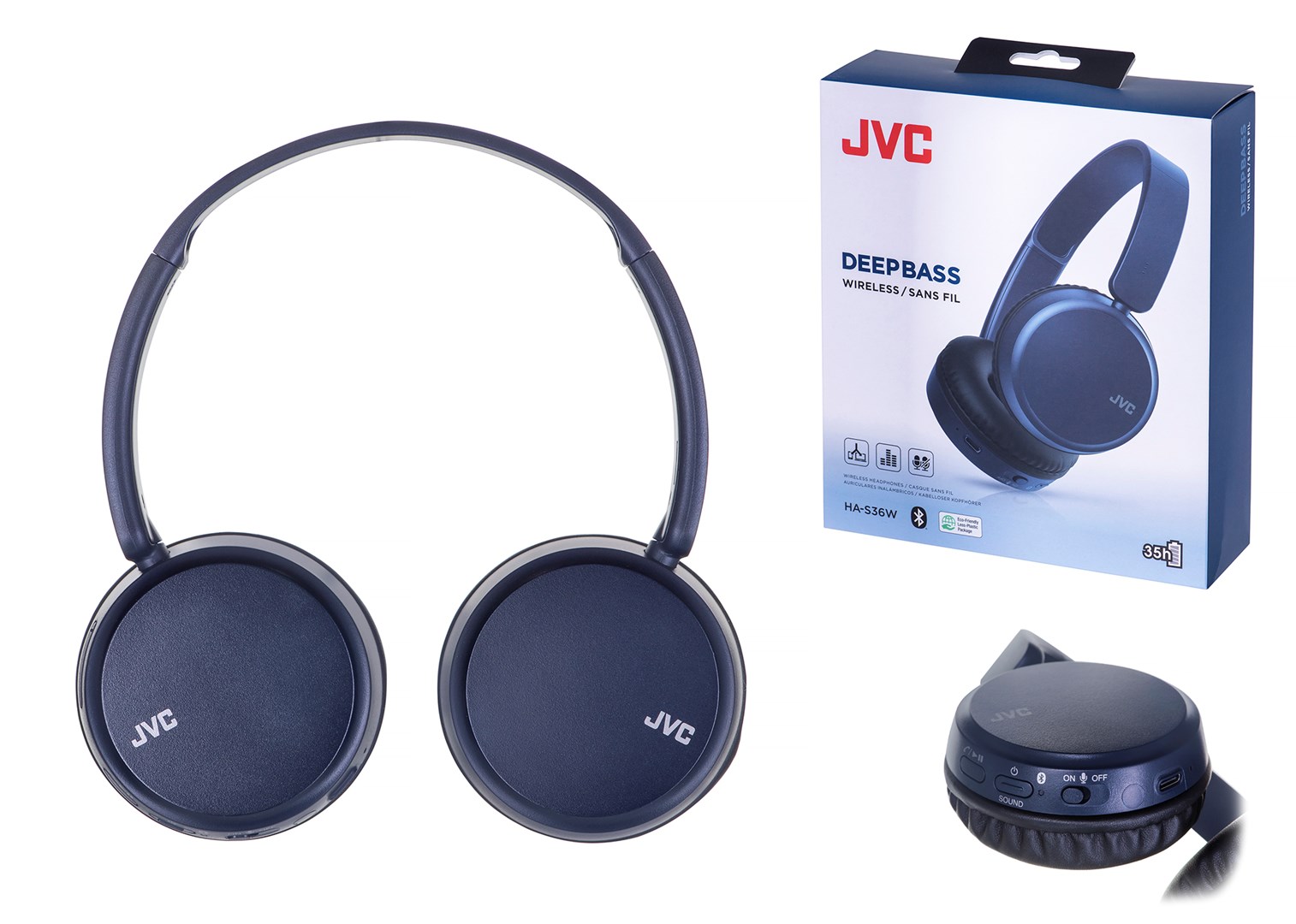JVC HAS-36WAU BT headphones blue Wireless Headband