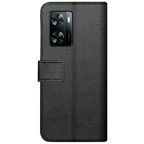 Just in Case Pu-Leather Book Case Black OPPO A57