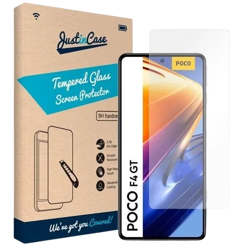 Just in Case Tempered Glass Clear Screenprotector Poco F4 GT