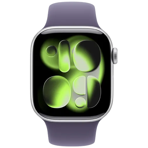Apple Watch Series 11 42mm Silver (Purple Rubber Strap M/L)