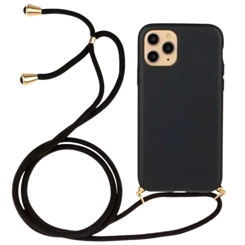 Just in Case TPU Back Cover With Cord Black Apple iPhone 13 Pro Max
