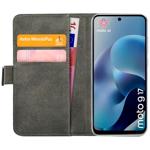 Mobilize PU-Leather Book Case Black Motorola Moto G17/G17 Power