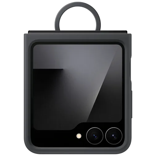 Samsung Silicone Back Cover with Ring Black Samsung Galaxy Z Flip 6/Flip 7 FE
