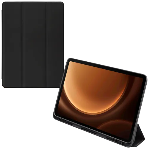 Mobilize PU-Leather Solid Folio Book Case Black Samsung Galaxy Tab S9/S9 FE/S10 FE/S10 Lite