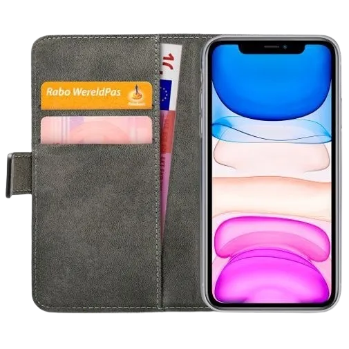 Mobilize Pu-Leather Book Case Black Apple iPhone 11