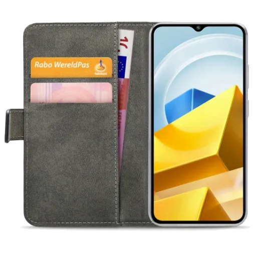 Mobilize Pu-Leather Book Case Black Poco M5 4G