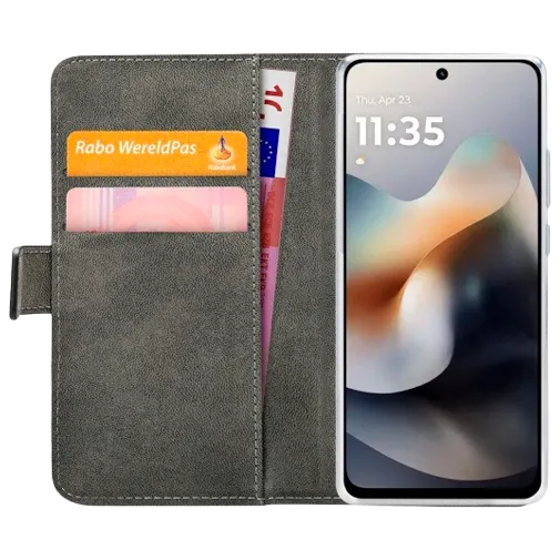 Mobilize PU-Leather Book Case Black Motorola Moto G56 5G