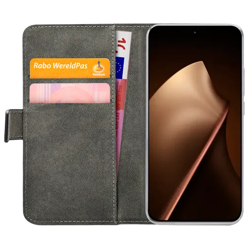 Mobilize PU-Leather Book Case Black Xiaomi 15T Pro