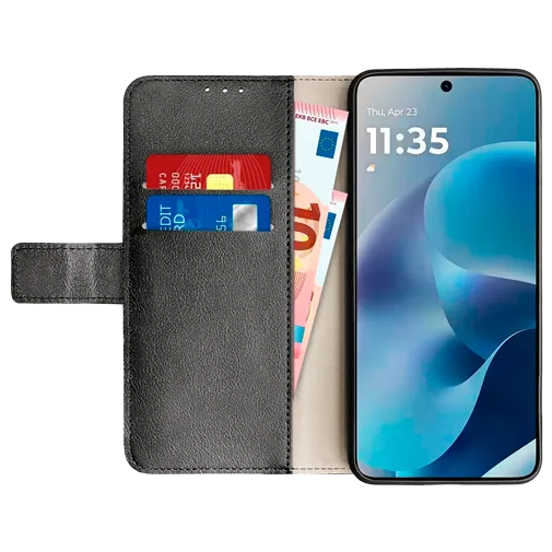 Just in Case PU-Leather Book Case Black Motorola Moto G17/G17 Power