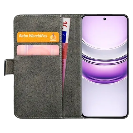 Mobilize Pu-Leather Book Case Black Realme 14x 5G