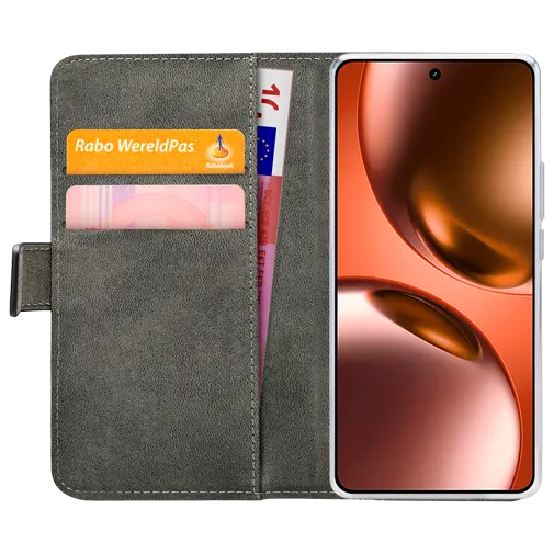 Mobilize PU-Leather Book Case Black Realme GT 7/GT 7T