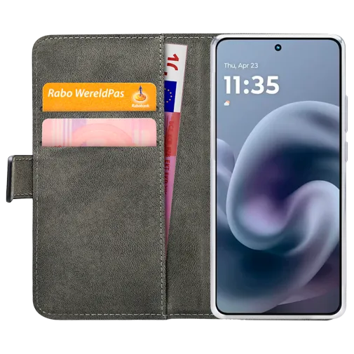 Mobilize PU-Leather Book Case Black Motorola Moto G86 5G