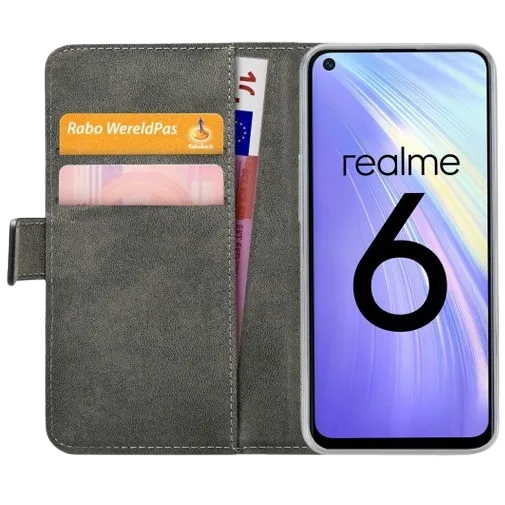 Mobilize PU-leather Book Case Black Realme 6S