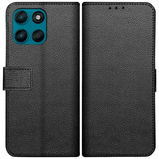 Just in Case PU-Leather Book Case Black Motorola Moto G57/G57 Power/G67 Power