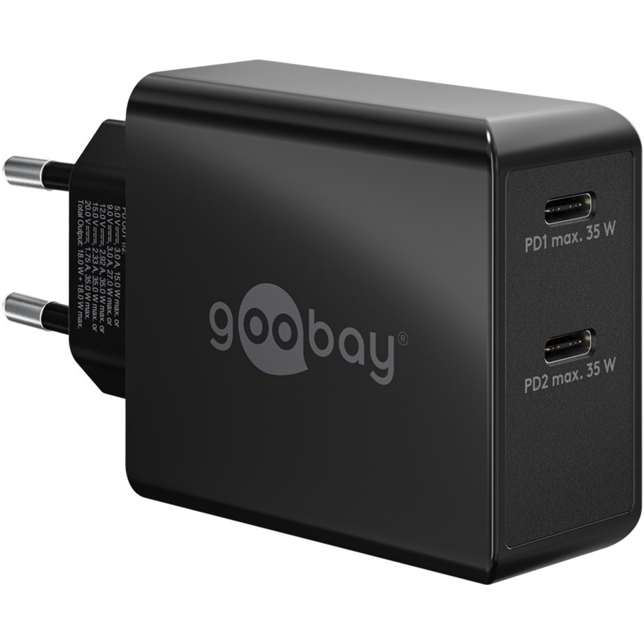 goobay USB-C dual 36 W PD Fast charger 61757