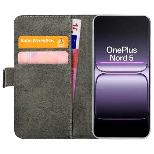 Mobilize PU-Leather Book Case Black OnePlus Nord 5