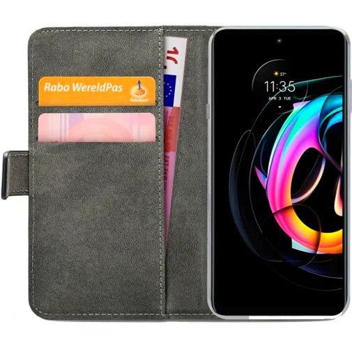 Mobilize PU-leather Book Case Black Motorola Edge 20 Lite