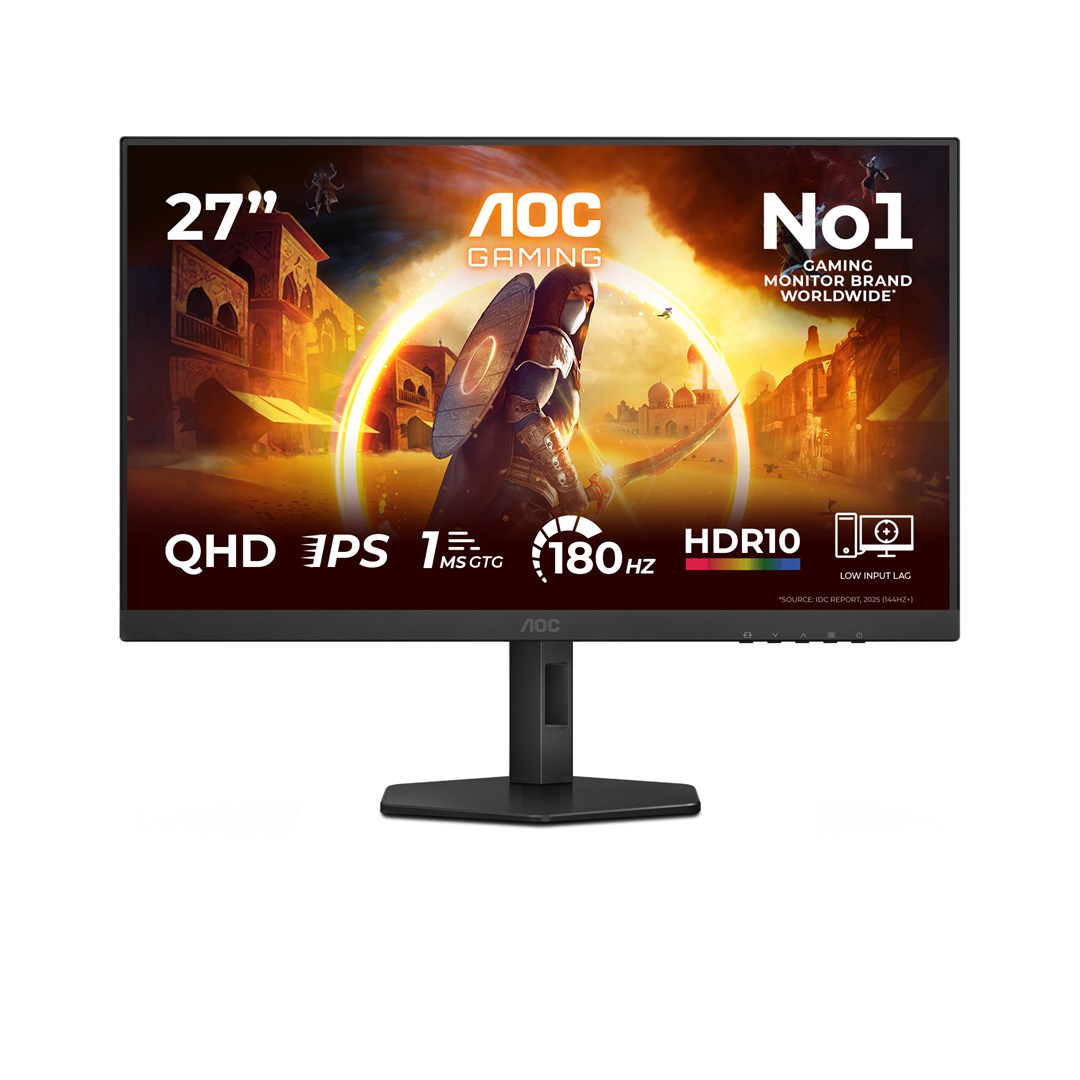 AOC G4 Q27G4XF computer monitor 68.6 cm (27") 2560 x 1440 pixels Quad HD LED Black, Grey Fast IPS 180 Hz 2560x1440
