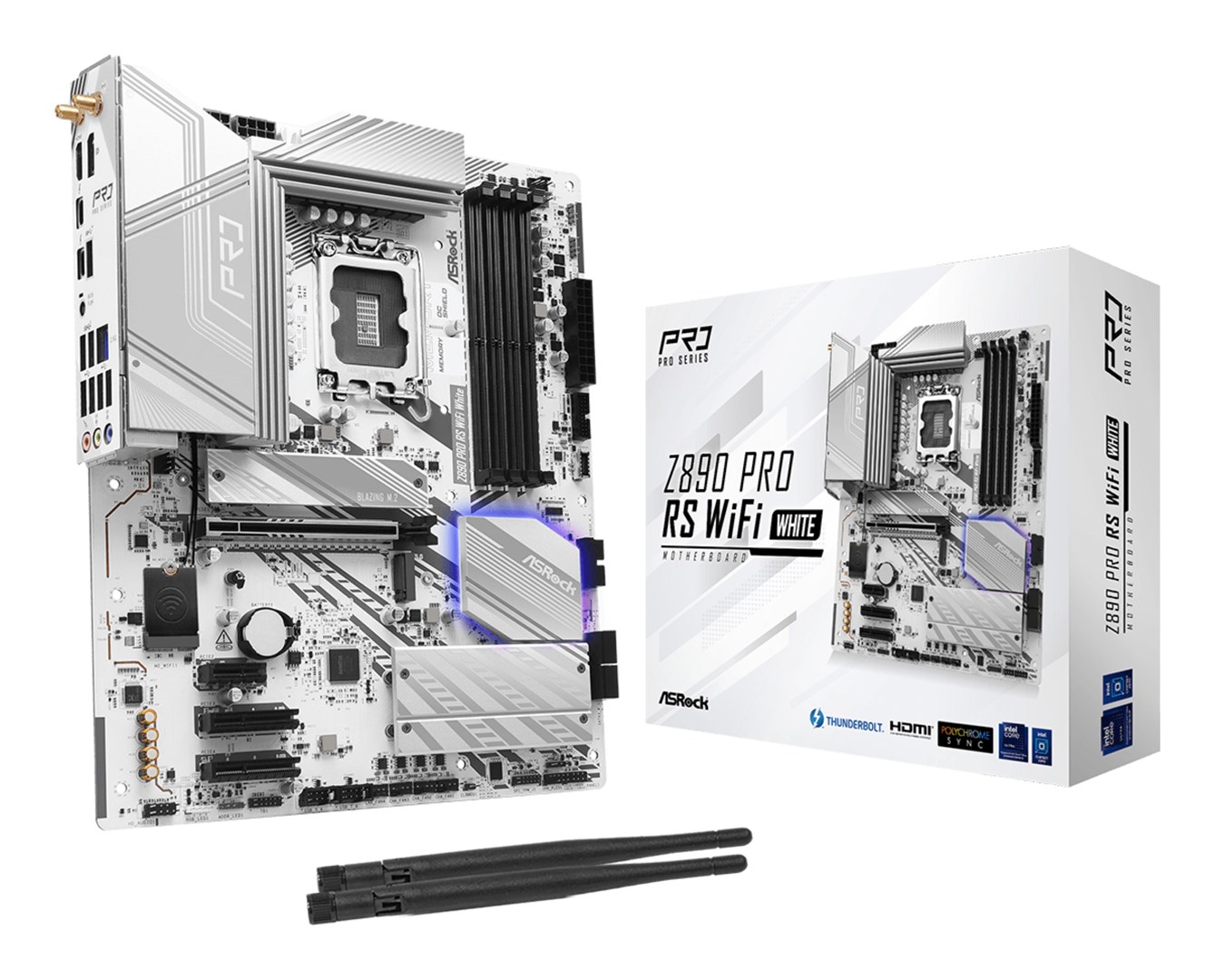 ASRock Z890 Pro RS WiFi White Motherboard 90-MXBQC0-A0UAYZ
