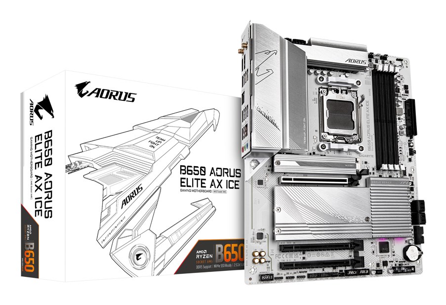 GIGABYTE Motherboard B650 AORUS ELITE AX ICE DDR5 AM5 AMD B650