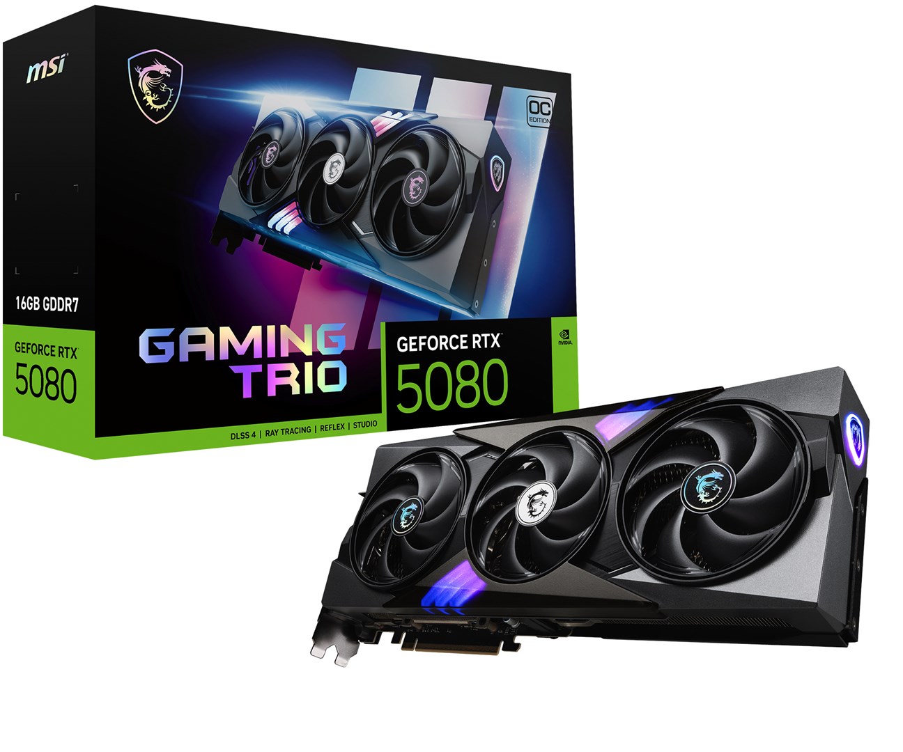 MSI GeForce RTX 5080 GAMING TRIO OC Graphics card V531-005R