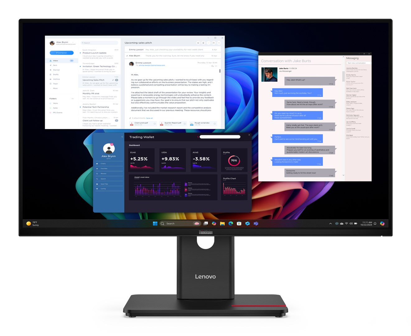 Lenovo ThinkVision T27UD-40 Monitor 64AFGAT2EU